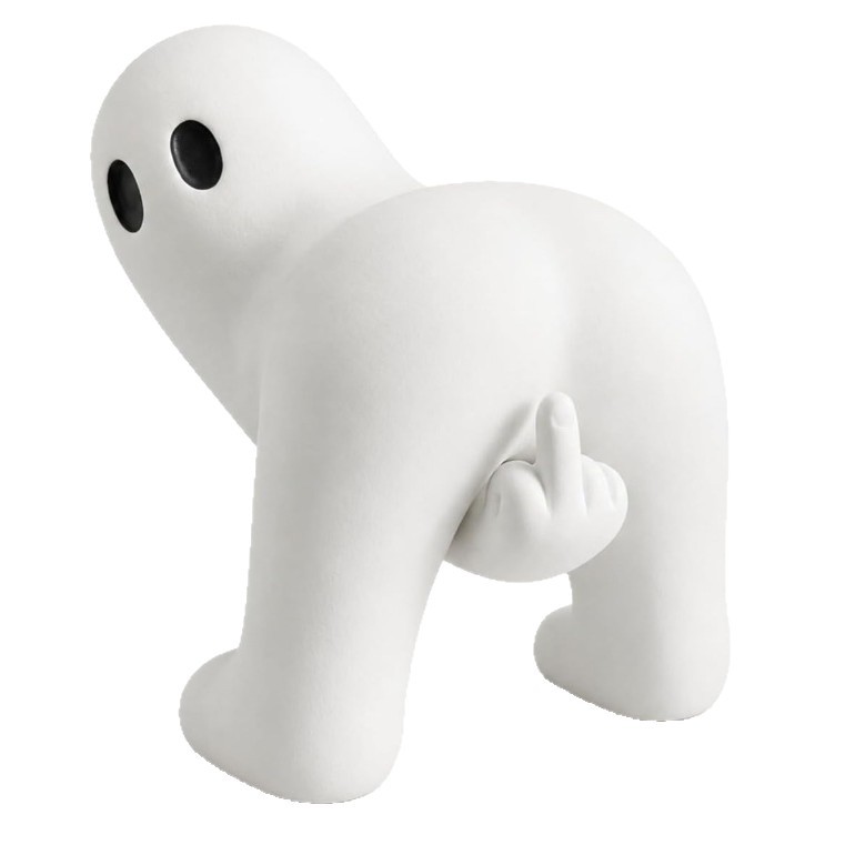 Funny Middle Finger Ghost Ornament