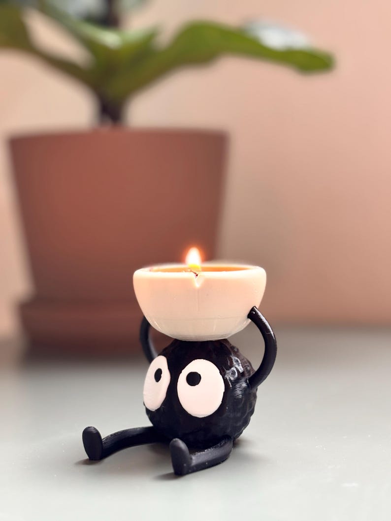 Cute Soot Sprite Candle Holder