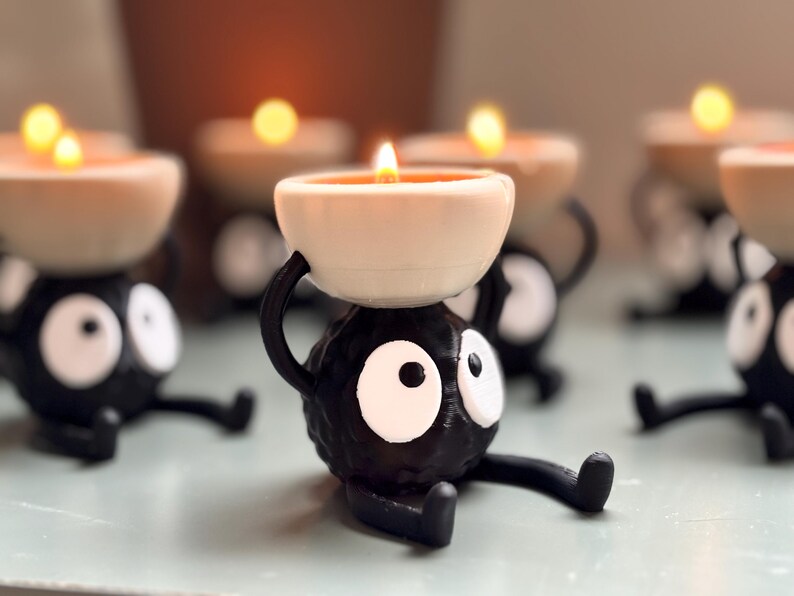 Cute Soot Sprite Candle Holder