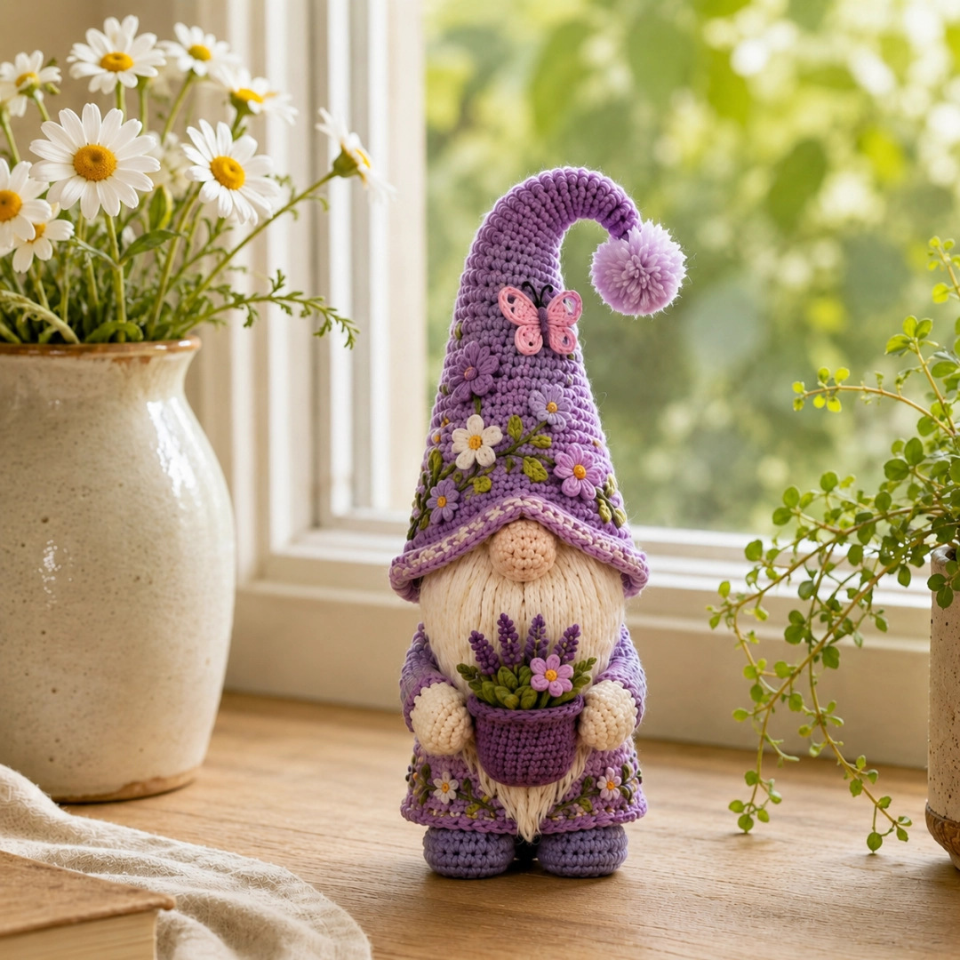 Amigurumi Garden Gnomes with Flower Pots