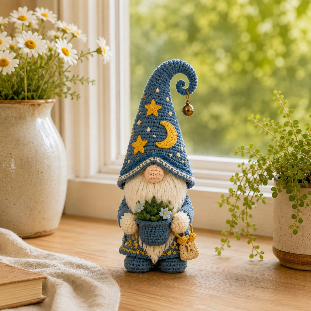 Amigurumi Garden Gnomes with Flower Pots