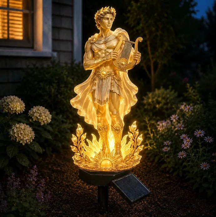 🔱 Myth-Themed Solar Garden Stake Light