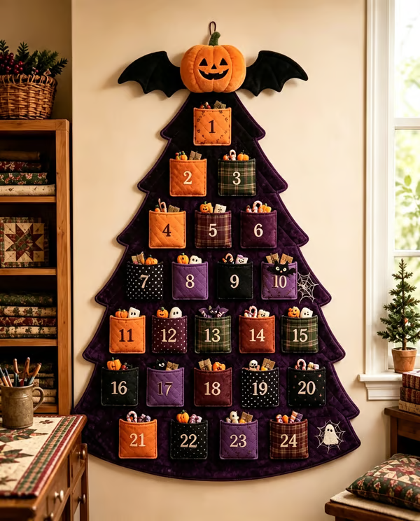 🔥HOT SALE🔥Last Day 49% OFF - 🎄✨DIY 24-Pocket Fabric Christmas Advent Tree Kit(📦 Buy 2 Free Shipping)