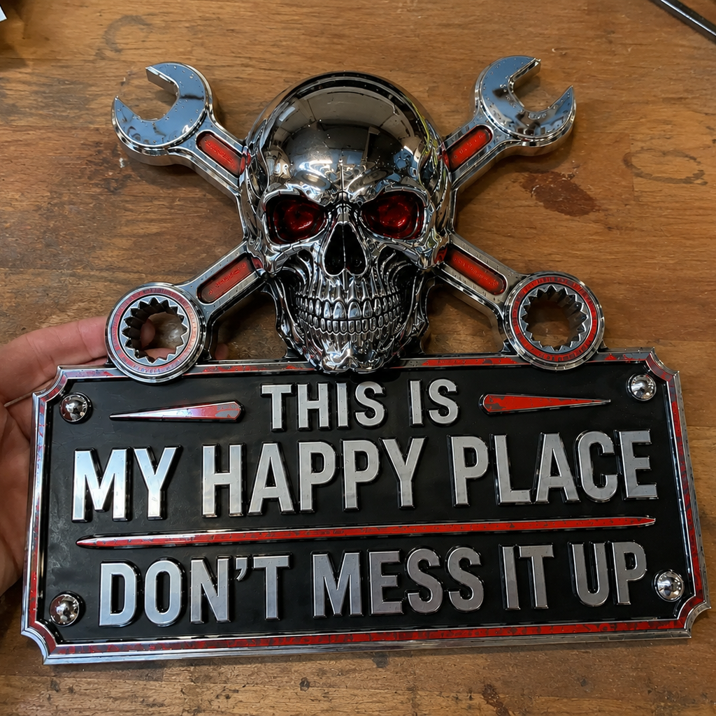 This Is My Happy Place Garage Wall Sign