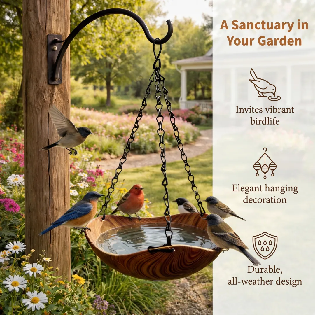 Hanging Bird Bath for a Peaceful Garden