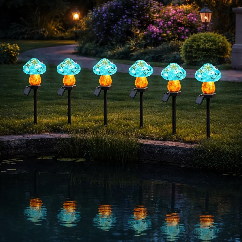 Colorful Mushroom Solar Garden Lights