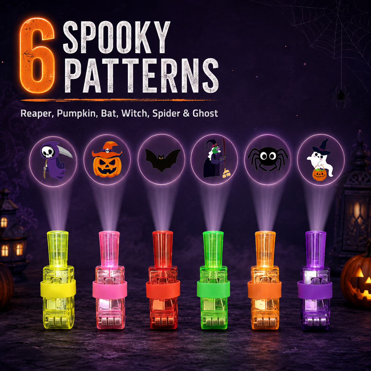🎃 Spooky Pattern Finger Projector Lights 