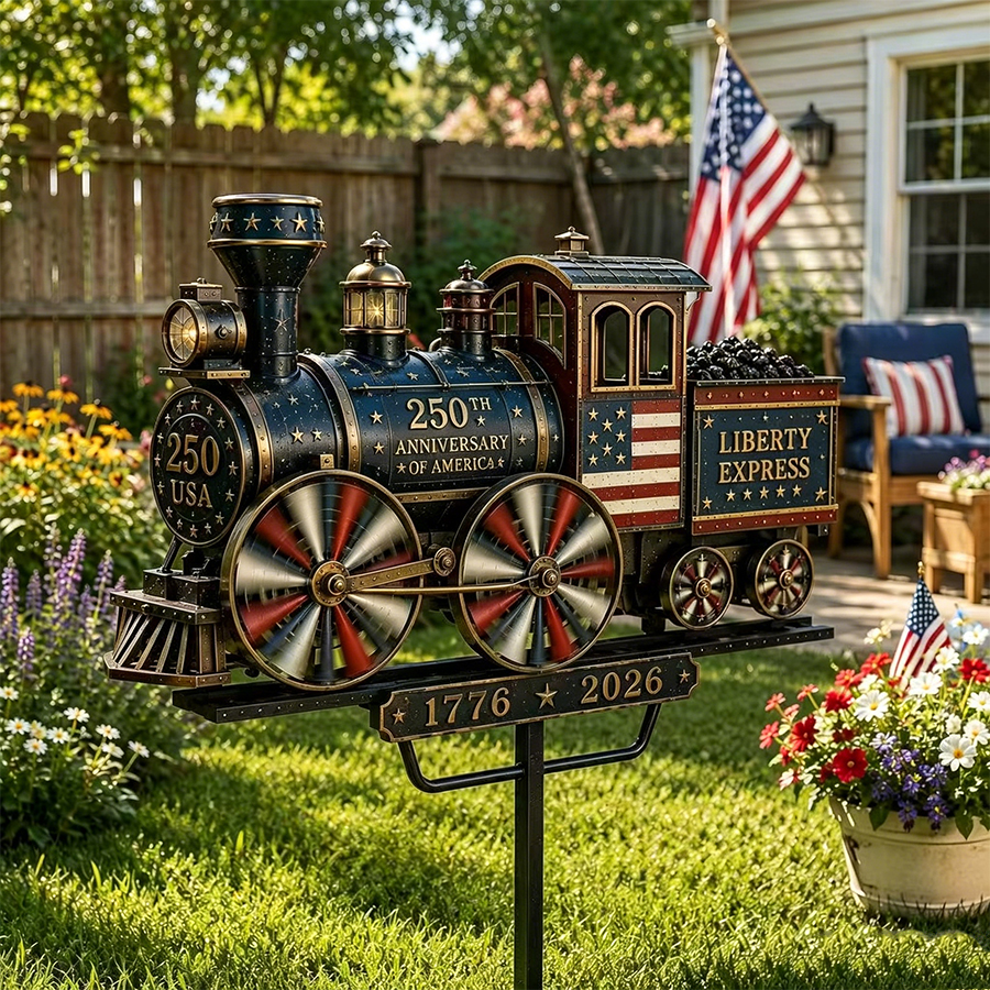 USA 250  Liberty Express Train Garden Wind Spinner🚂