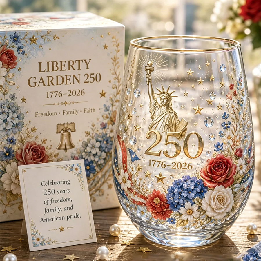 America 250 Eagle Glass Tumbler