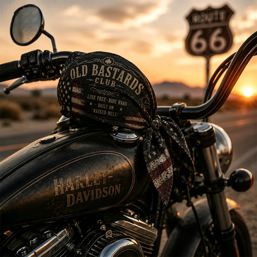 Old Bastards Club Biker Skull Cap