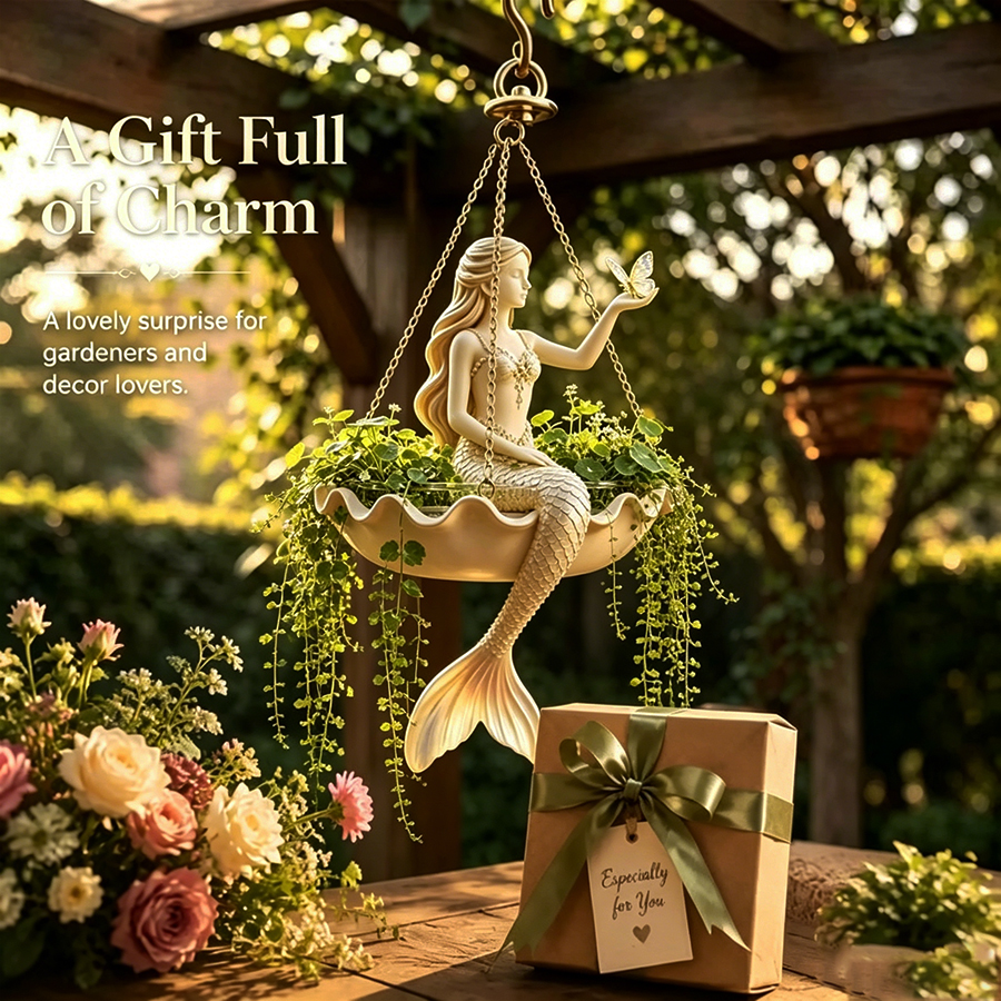 💃 Ballet Dancer Hanging Planter– 🌿Elegant Garden Decor for Porch & Patio