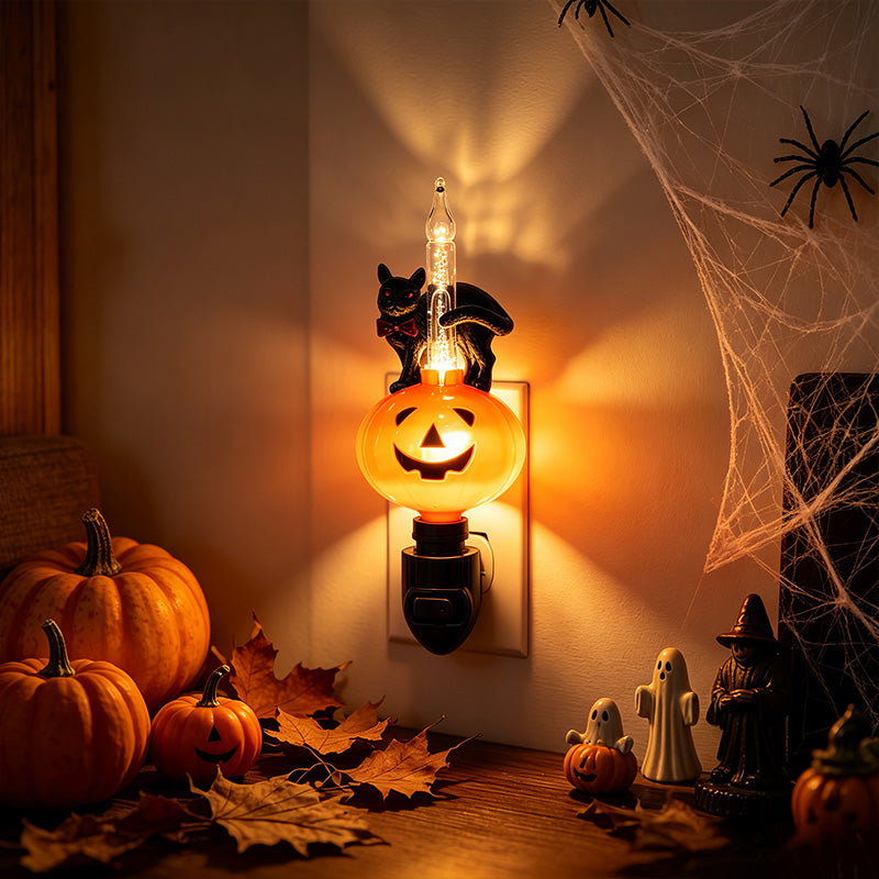 Pumpkin Cat Bubble Light