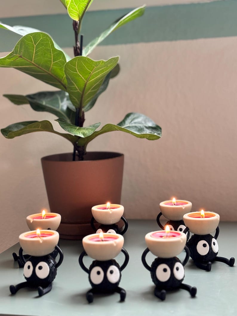 Cute Soot Sprite Candle Holder
