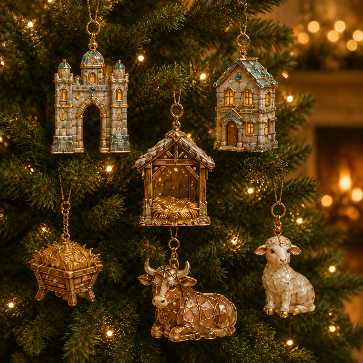 2026 Nativity Story Advent Calendar – 24-Day Christmas Countdown Ornament Set