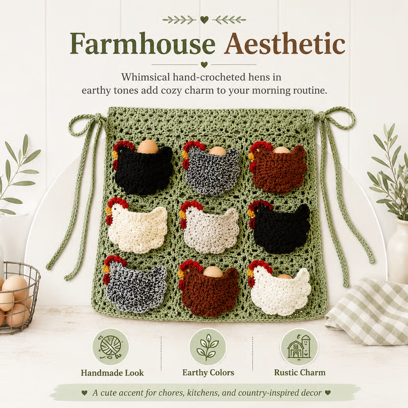 Handmade Egg Collecting Apron – Carry Fresh Eggs Safely & Hands-Free