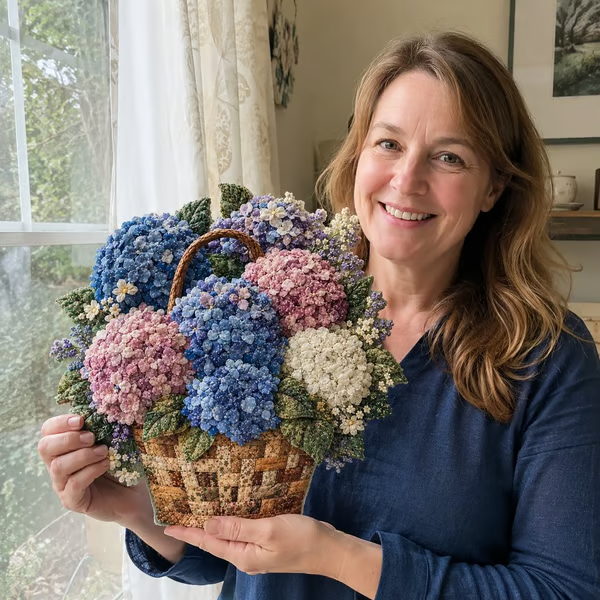 🌸Floral Basket Patchwork DIY Kit