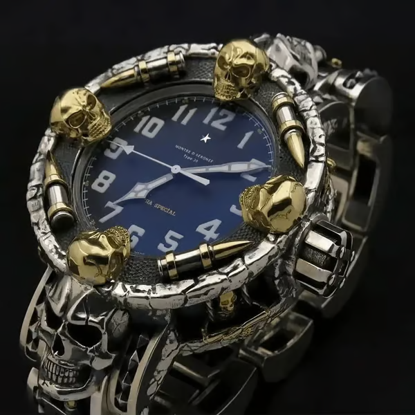 🔥Mysterious Forbidden Bullet Skull Wrist Watch