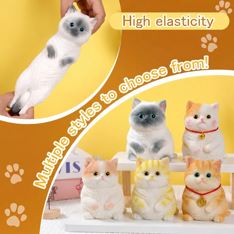 Cute Cat Squishy Toy – Soft Sensory Squeeze Toy for Stress Relief, Relaxation & Everyday Fun
