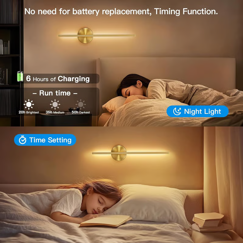 Modern Magnetic Wall Light – Wireless Luxury Wall Sconce for Ambient Home Lighting