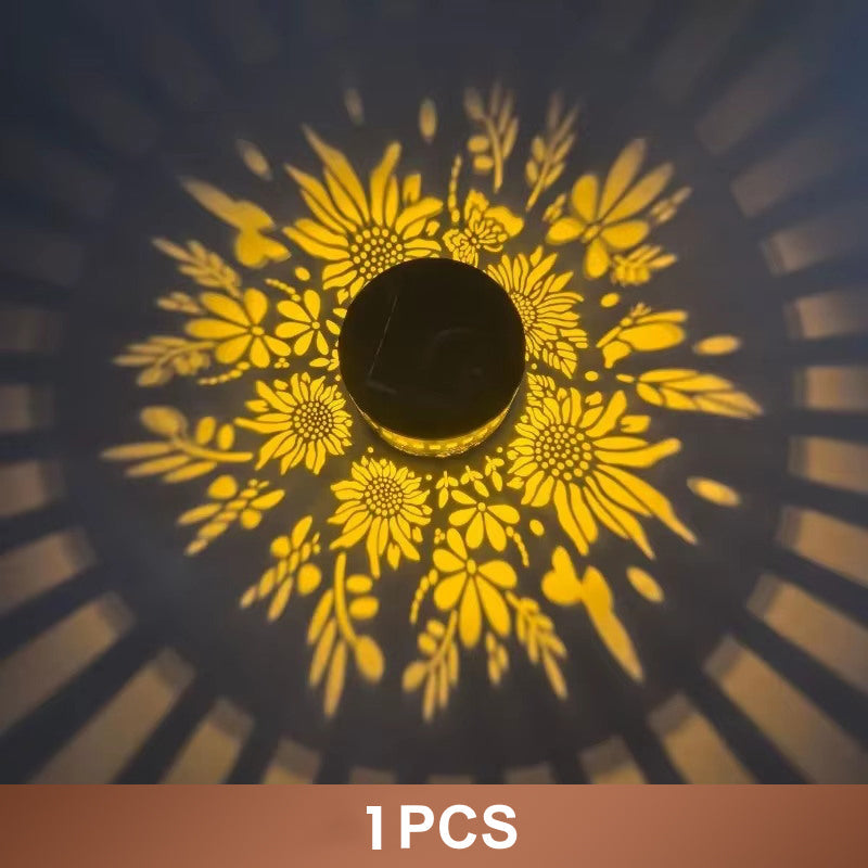 Solar Mandala Light – Stunning Pattern Projection, 2-in-1 Floor & Wall Design & IP65 Waterproof Auto On/Off 🌿