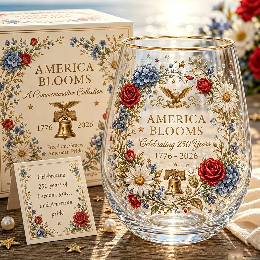 America 250 Eagle Glass Tumbler