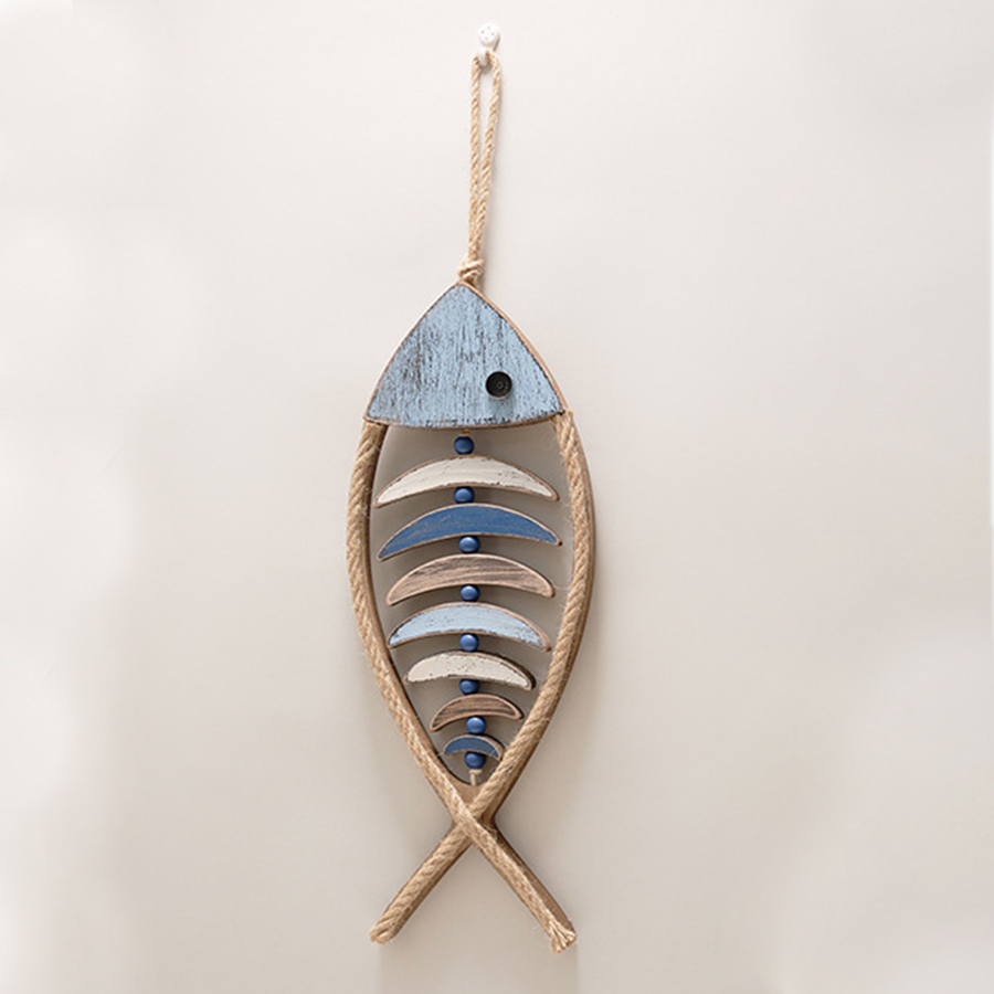 🐟✨ Lighted Coastal Rope Fish Wall Hanging