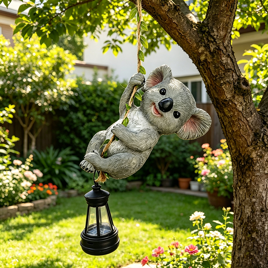 Solar Garden Squirrel Statue Decor