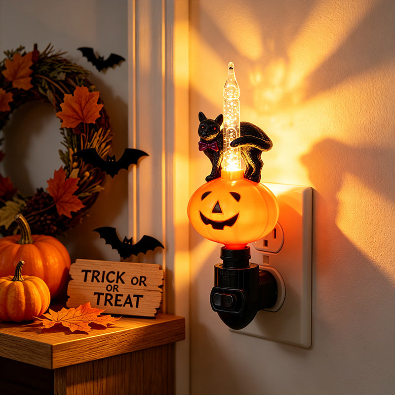 Pumpkin Cat Bubble Light