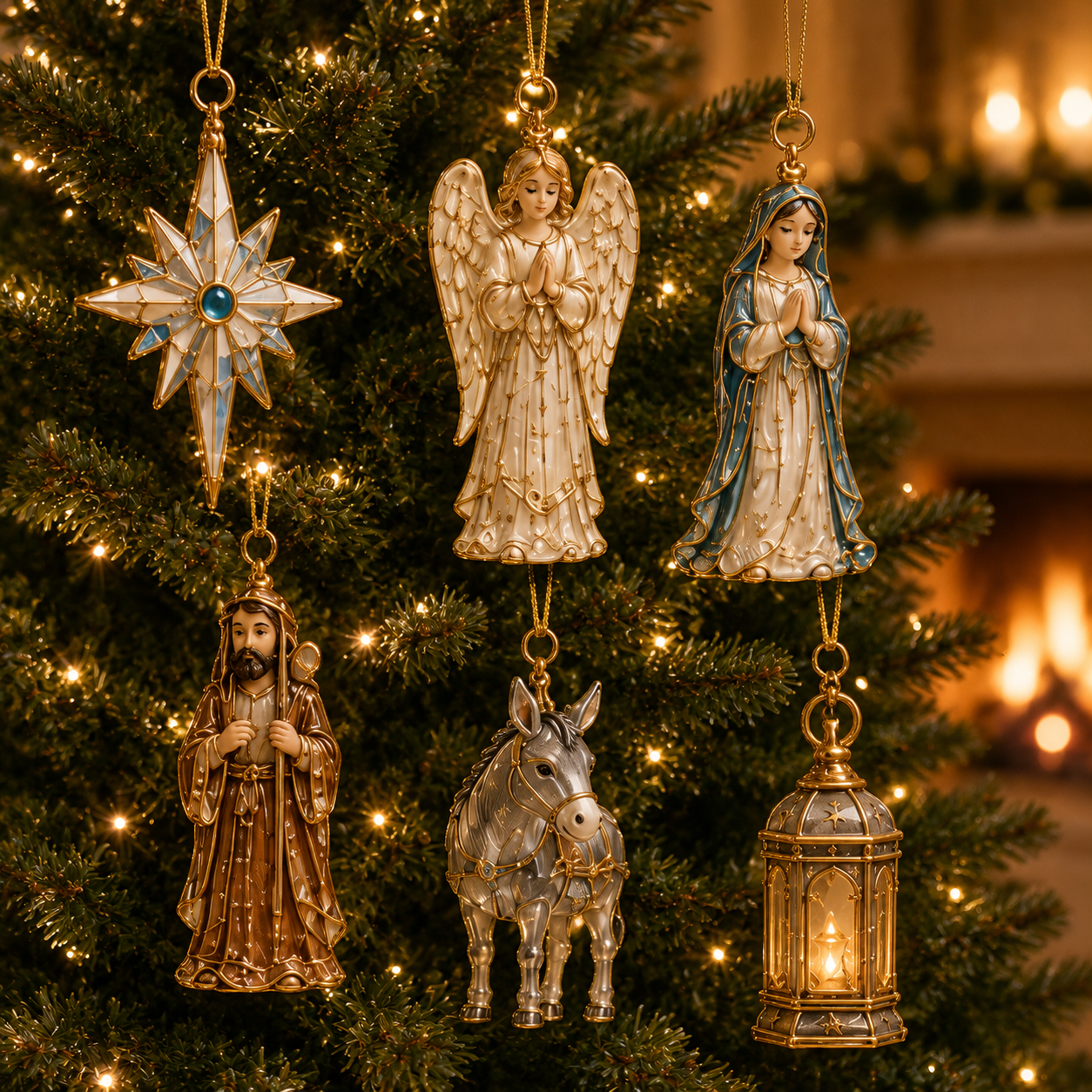 2026 Nativity Story Advent Calendar – 24-Day Christmas Countdown Ornament Set