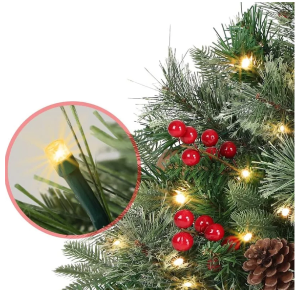 ✨🎄Pre-lit Artificial Christmas Tree Urn Filler💐
