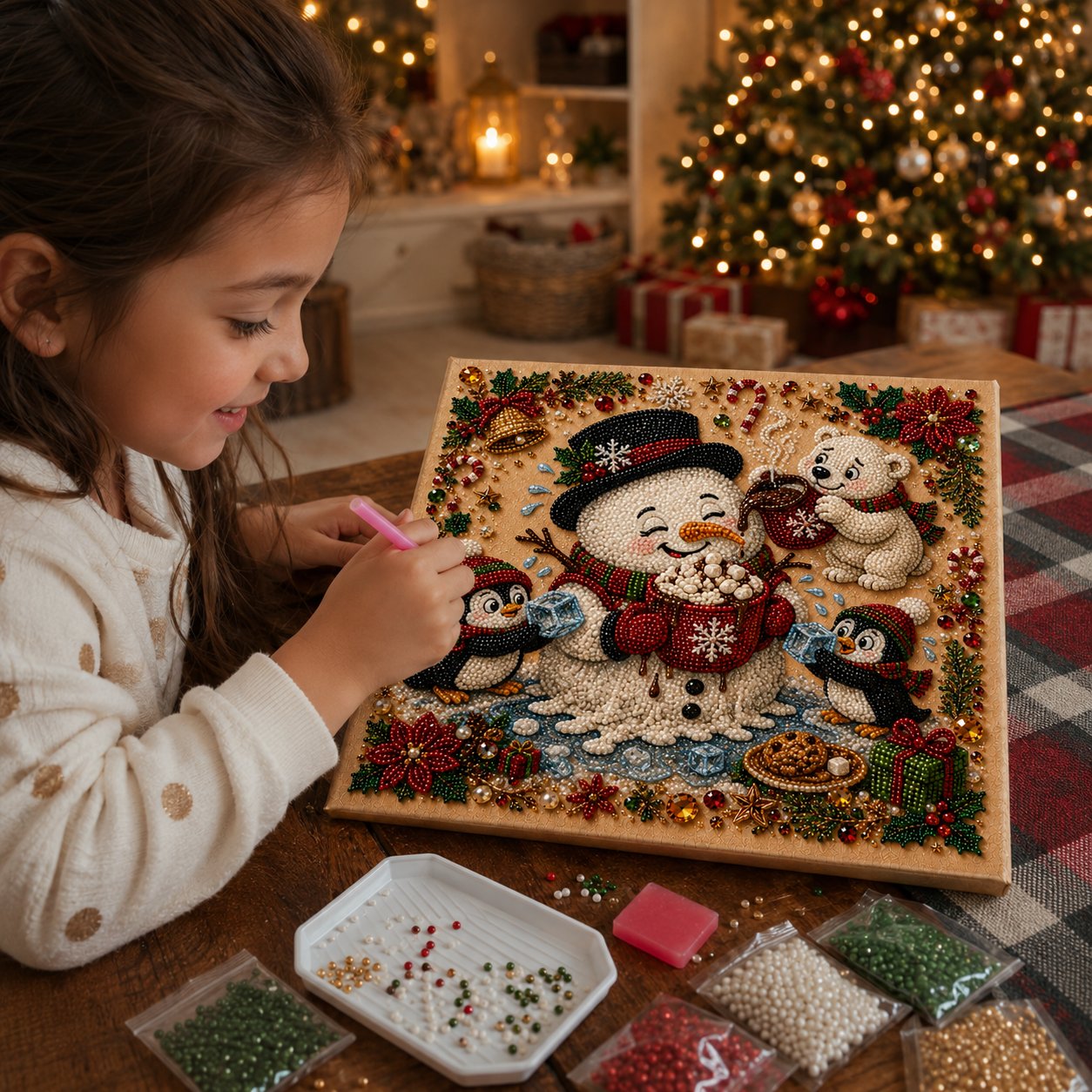 🎄 LAST DAY 50% OFF🧘 Relaxing & Beginner-Friendly🎄 Premium 3D Pearl Christmas Art Kit – ✨Relaxing DIY Craft to Create Stunning Christmas Artwork