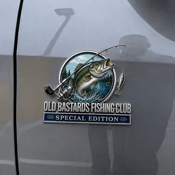 🎣 Eternal Fisherman’s Club Car Emblem Badge 🎣 Eternal Fisherman’s Club Car Emblem Badge