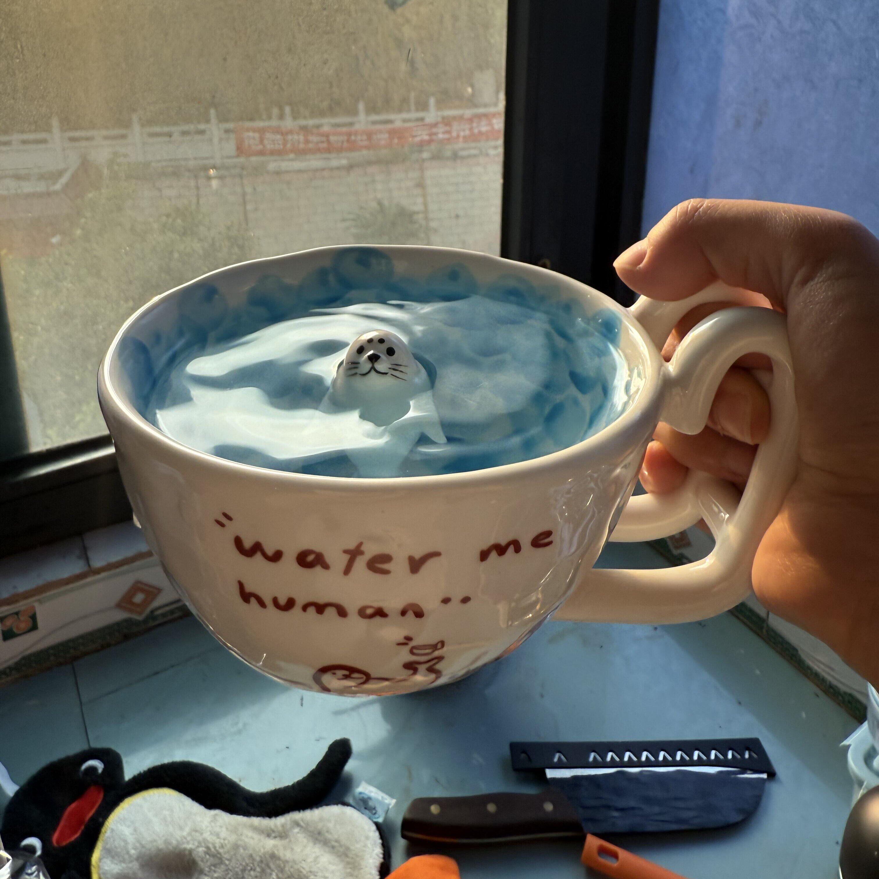 Cute Seal Ceramic Mug – Novelty Coffee Cup for Animal Lovers