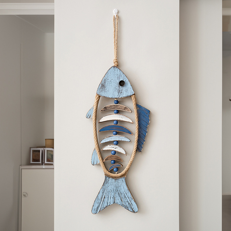 🐟✨ Lighted Coastal Rope Fish Wall Hanging
