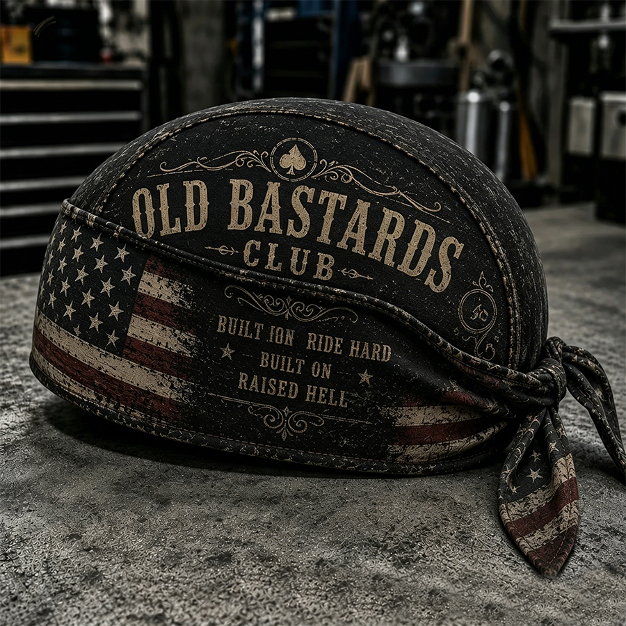 Old Bastards Club Biker Skull Cap