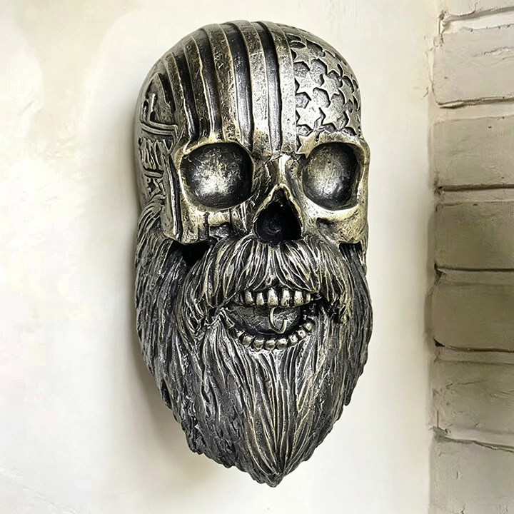 ☠️🏴‍☠️Skull holder for motorcycle helmet and jacket