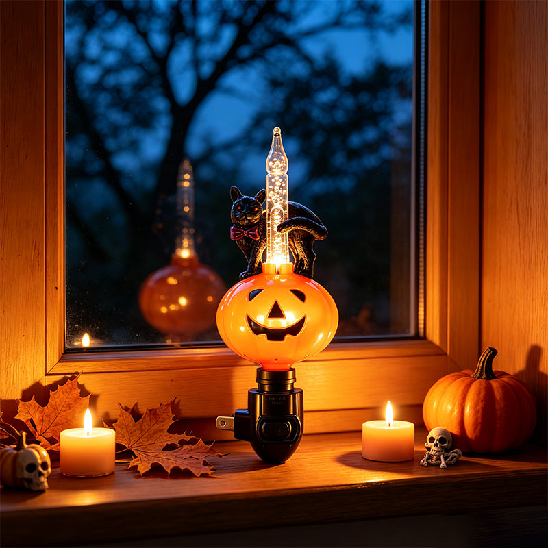 Pumpkin Cat Bubble Light