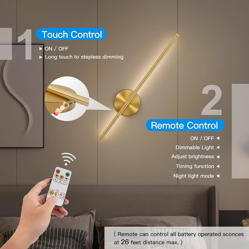 Modern Magnetic Wall Light – Wireless Luxury Wall Sconce for Ambient Home Lighting