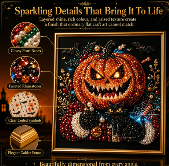 LAST DAY 49% OFF – 🖤 Premium 3D Pearl Dark Gothic Diamond Painting Art Kit | Luxury Flocked Canvas with Scratch-Resistant Non-Fading Pearl Beads DIY Dark Academia Decor 💀🕯️✨ $ 19.98   $ 39.17 save 49%