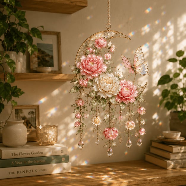 🔥Last Day 50% OFF - 🌸Crystal Garden Suncatcher - 🌹Peony Halo / Buy 1