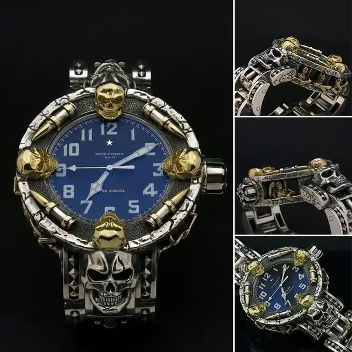 🔥Mysterious Forbidden Bullet Skull Wrist Watch