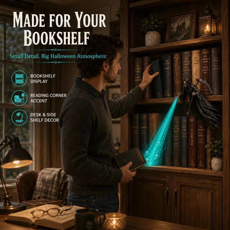 🔥Buy 2 Free Shipping🔥💀 The Soul Collector — Haunted Reaper Shelf Light