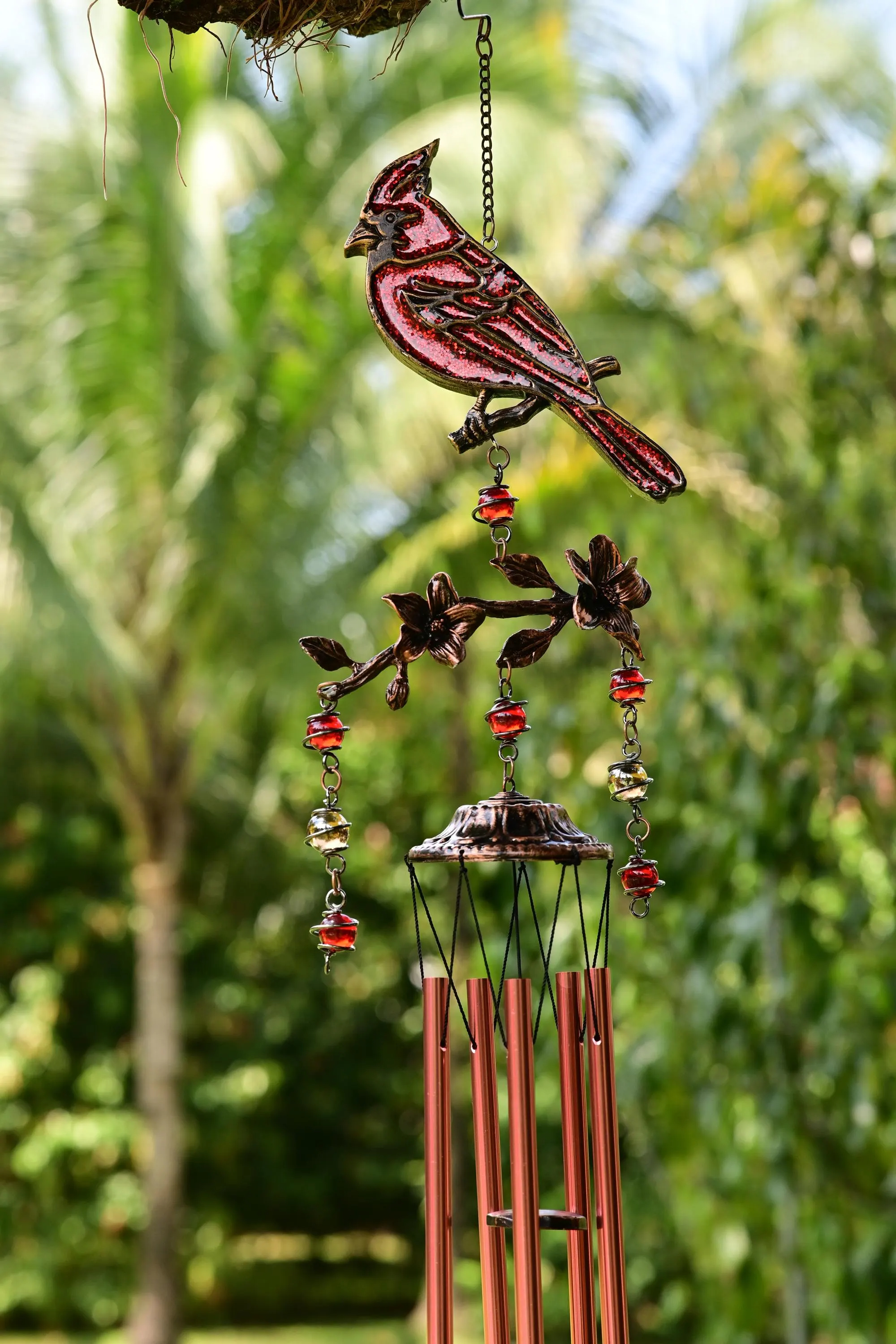 Cardinal Wind Chimes Gift for Mom 