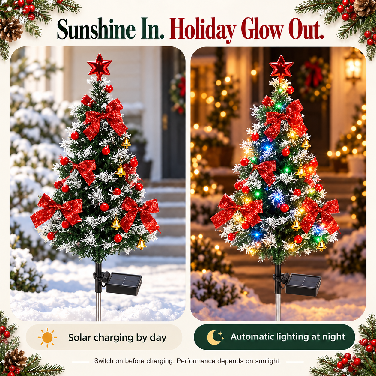 Solar charging by day and lighting at night