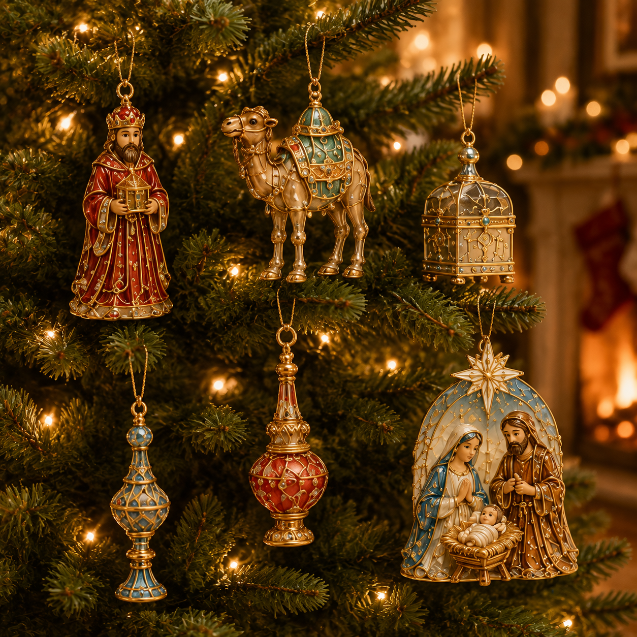 2026 Nativity Story Advent Calendar – 24-Day Christmas Countdown Ornament Set
