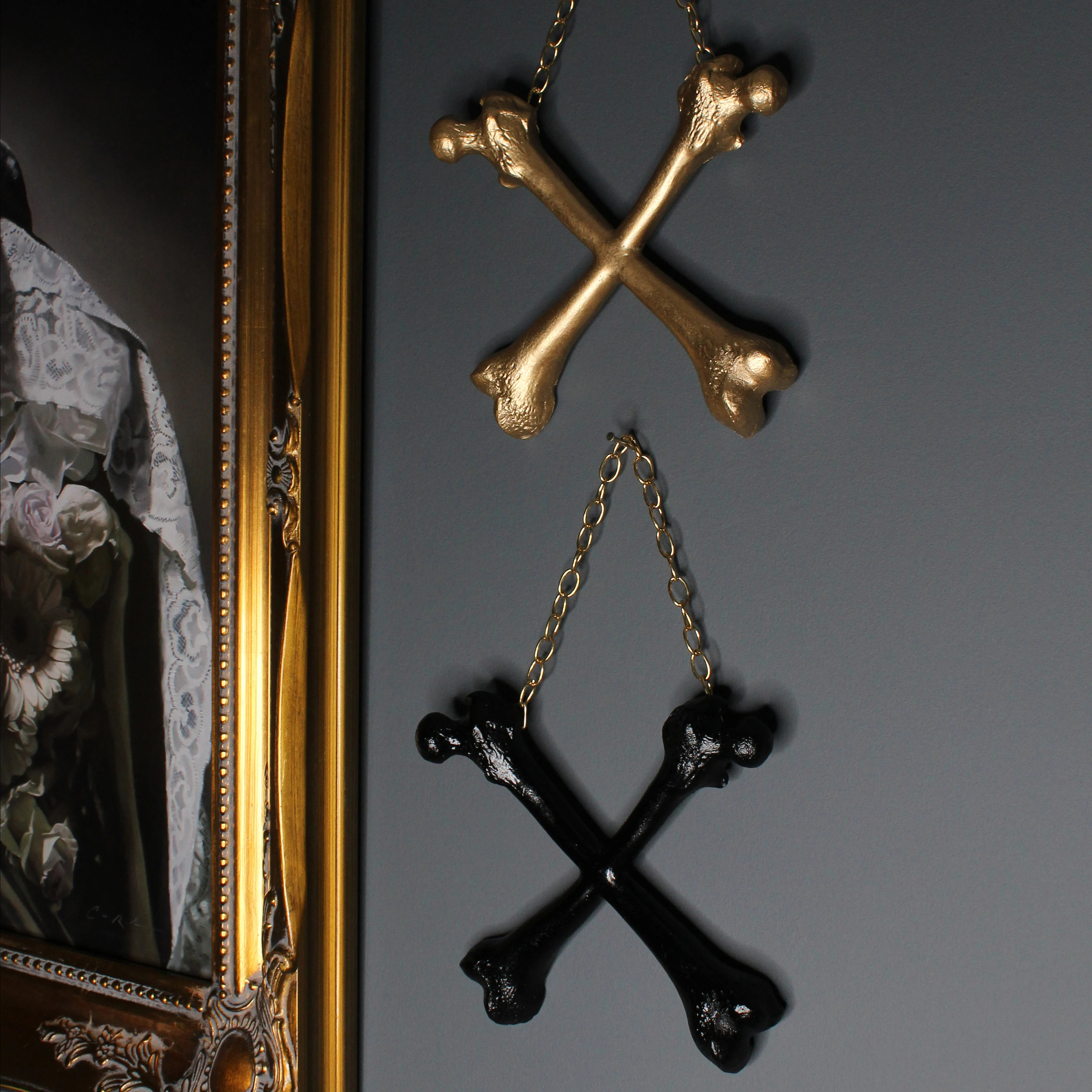 Crossbones Wall Hanging | Gothic Home Decor by The Blackened Teeth | Gothic Wall Art