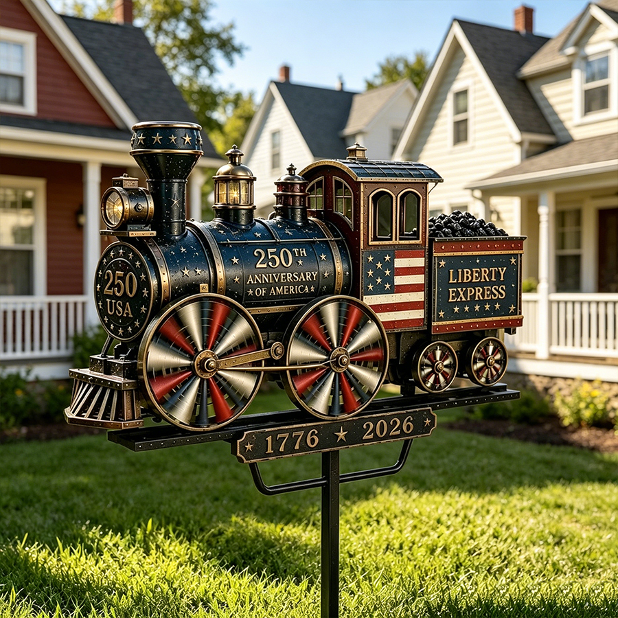 USA 250  Liberty Express Train Garden Wind Spinner🚂