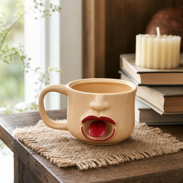 Funny Shaking The Tongue Coffee Cup,Abstract Personality Ceramic Mug