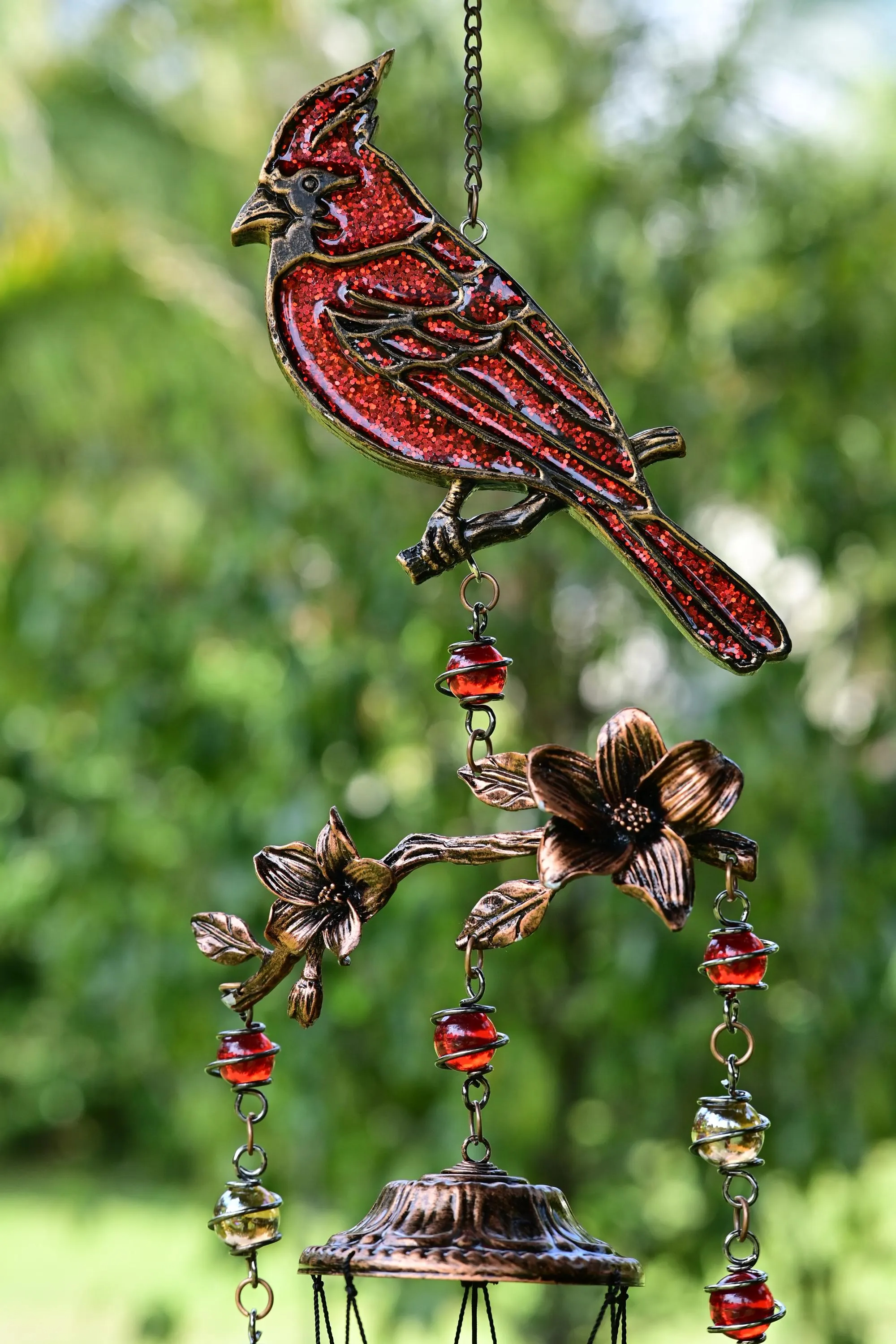 Cardinal Wind Chimes Gift for Mom 