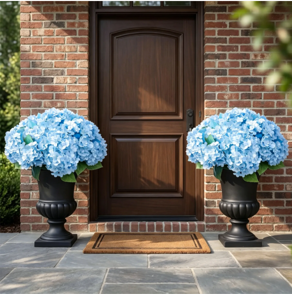 🔥Last Day 70% OFF🔥Artificial Outdoor Hydrangea Flowers - UV resistant, Waterproof, Windproof